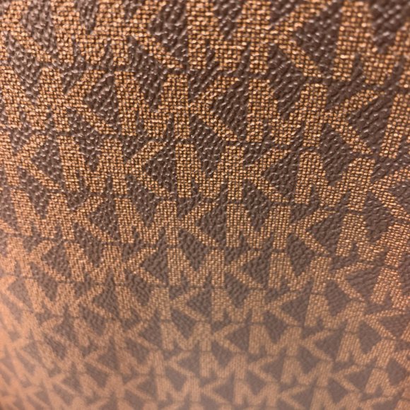 Michael Kors Jet Set Travel Logo Brown Large Shoulder Tote Gold Chain NWT - Picture 14 of 14